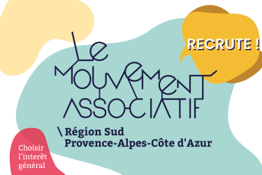 le mouvement associatif PACA logo sur formes abstraites